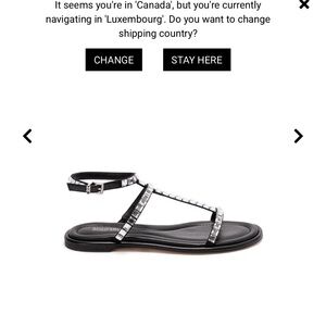 MICHAEL Michael Kors Black and Silver Strappy Sandals